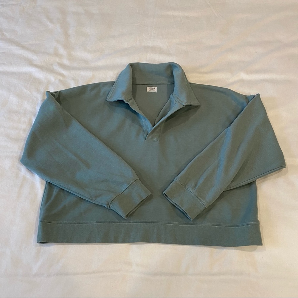 Cropped Long Sleeve Polo